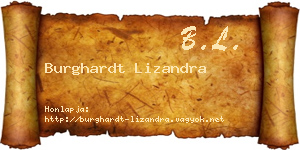 Burghardt Lizandra névjegykártya